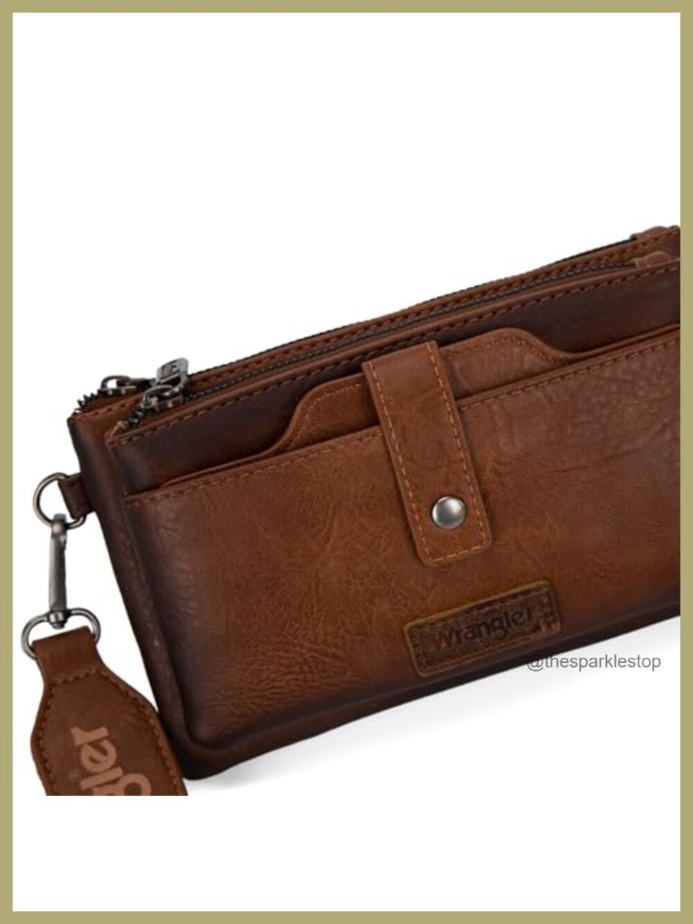 Wrangler Crossbody Wallet Purse with Detachable Guitar Strap Faux Leather Card - Picture 4 of 6